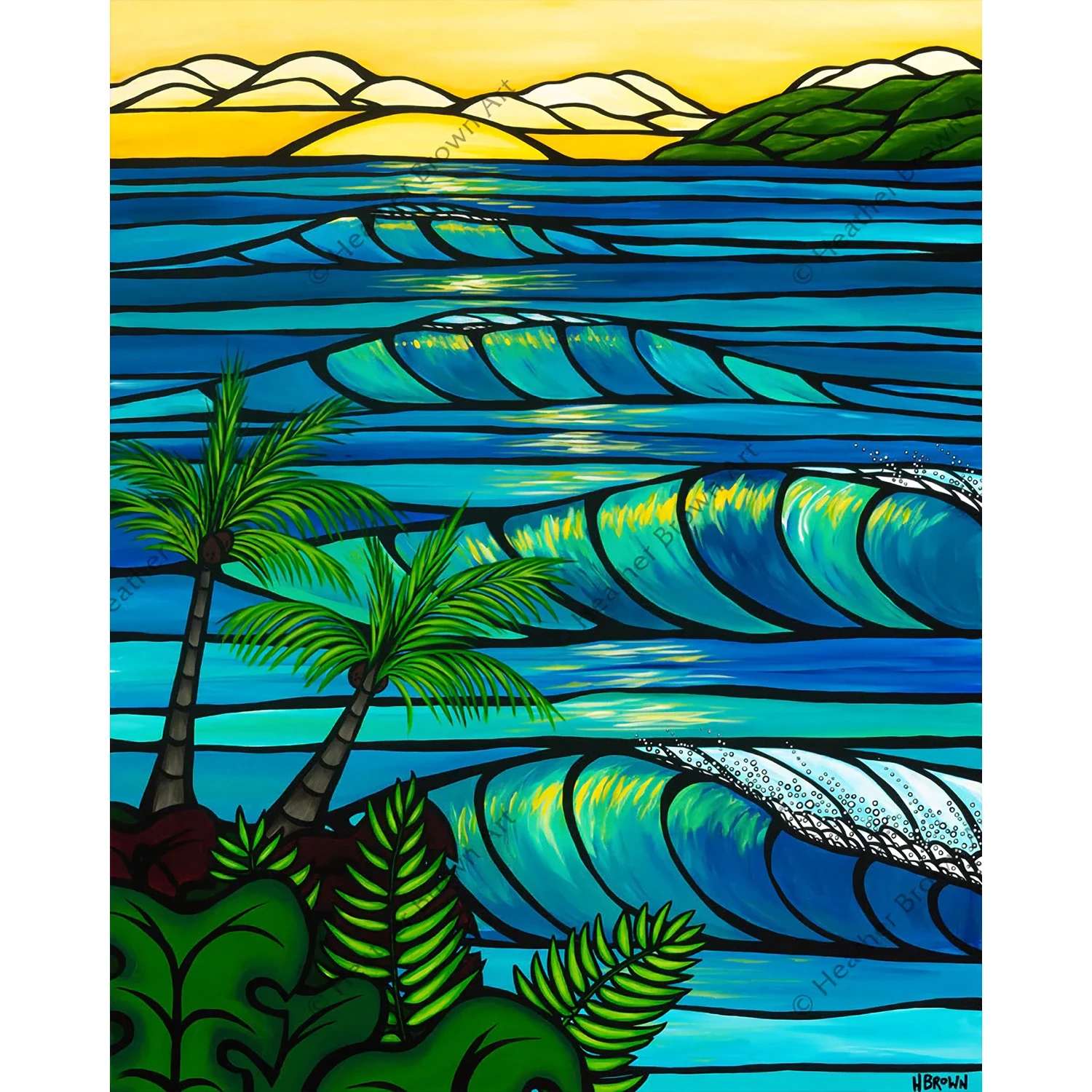 ヘザーブラウン Heather brown 絵画 Sunset Swell-