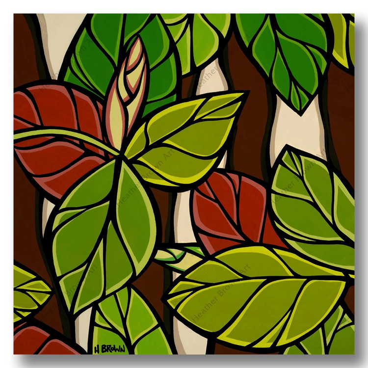 Hawaiian Botanical Series Banyan Heather Brown ヘザーブラウン のopen Canvas通販 Greenroom Gallery
