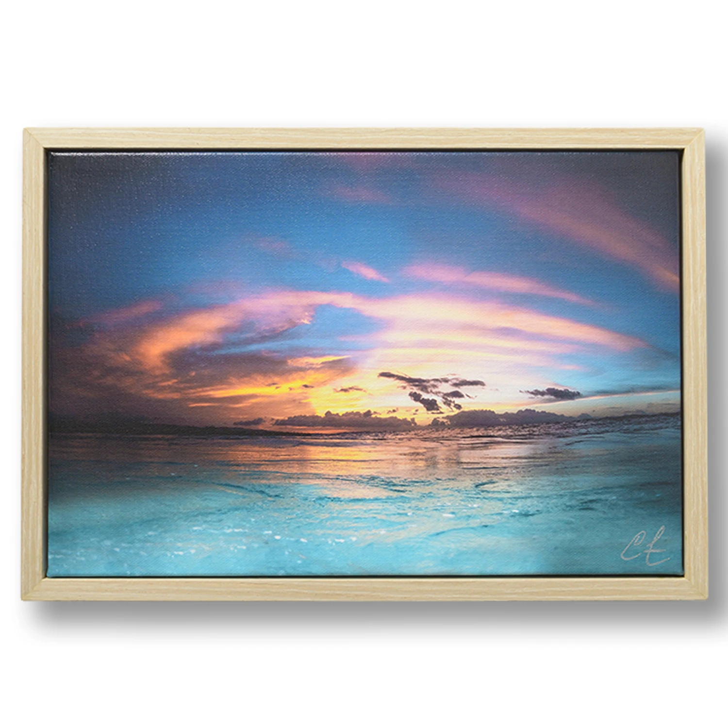 FRAMED CANVAS BLUE HAWAII