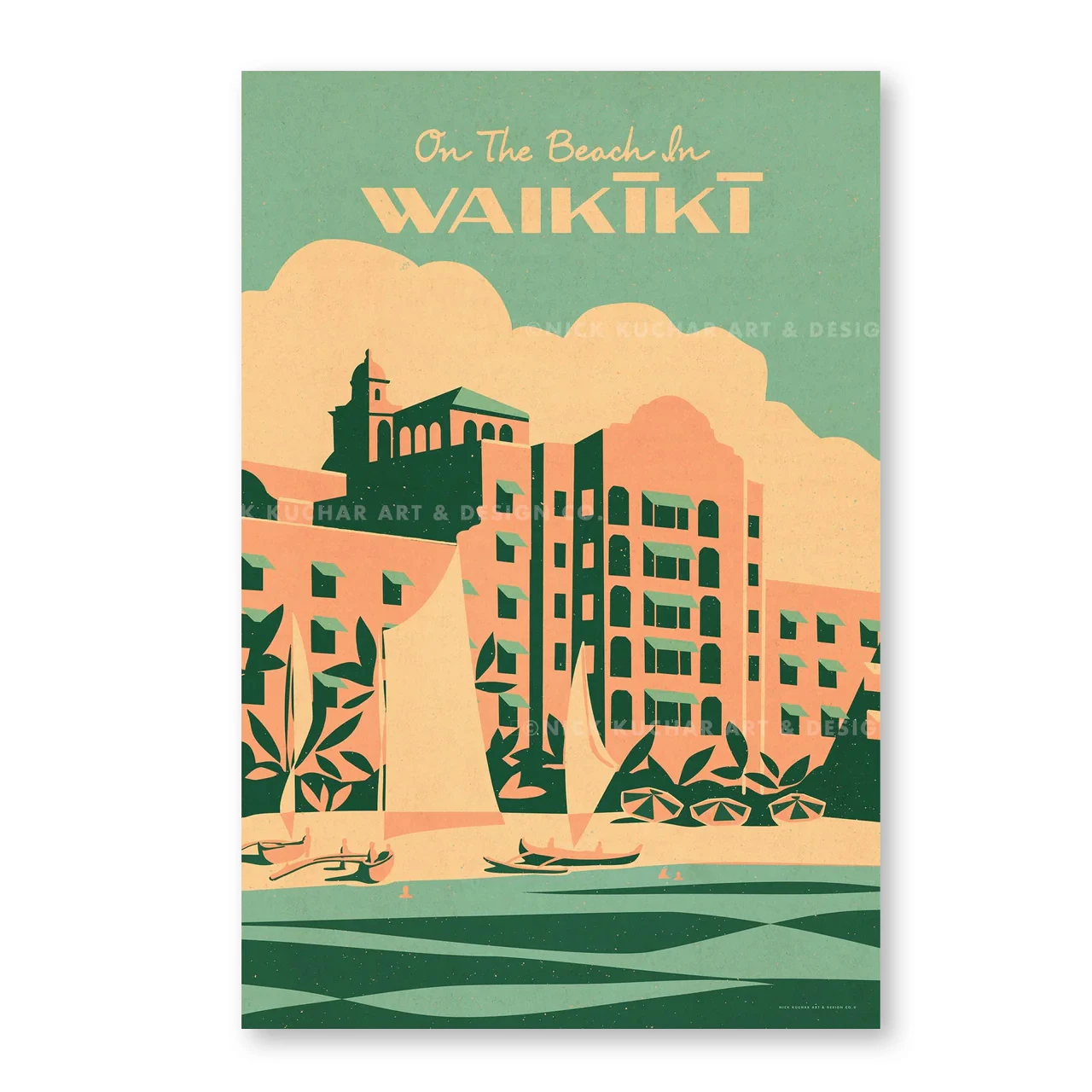 ON THE BEACH IN WAIKIKI / Nick Kuchar（ニックカッチャー）のPaper 