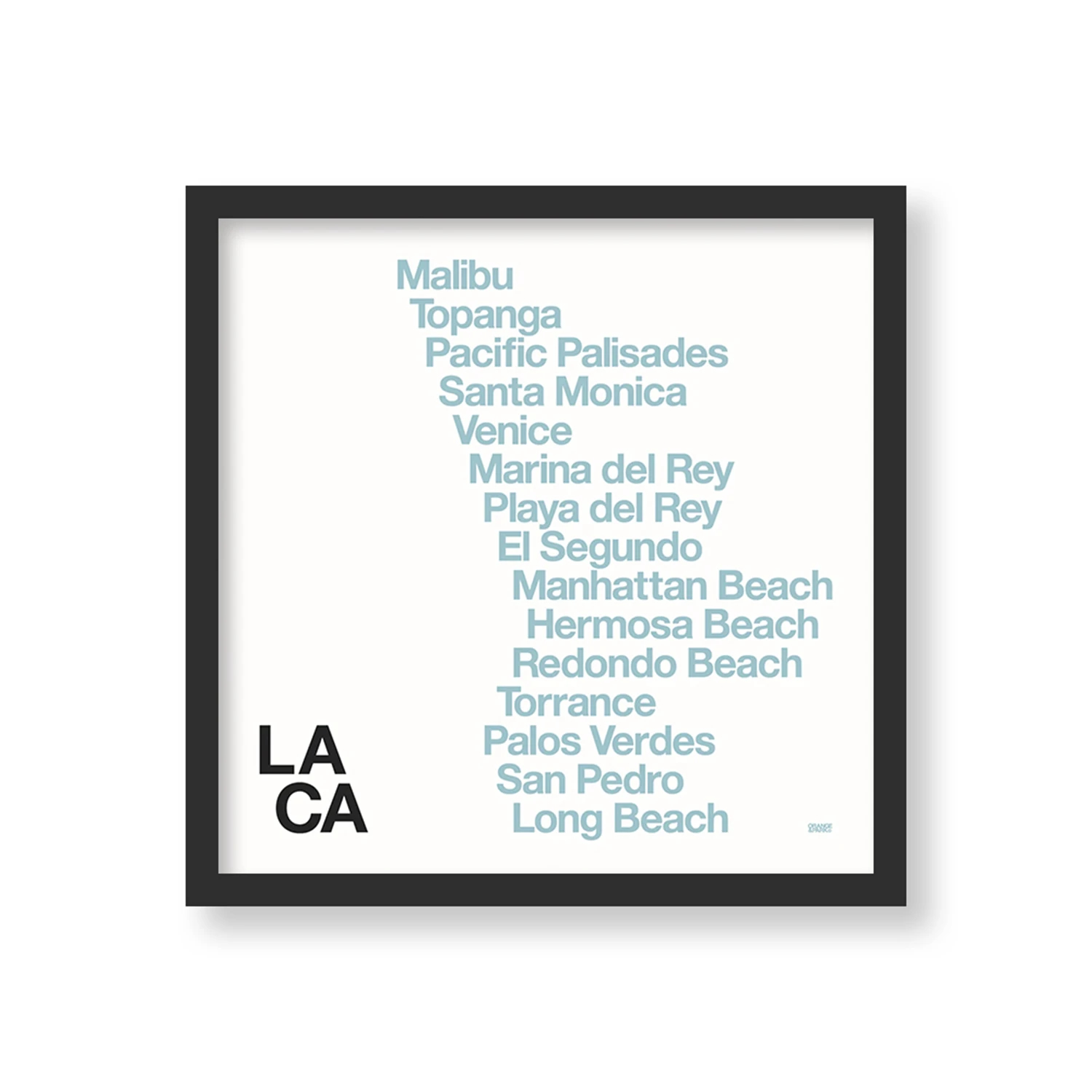 Orange & Park print &hand made fream black Los Angeles Beach Towns